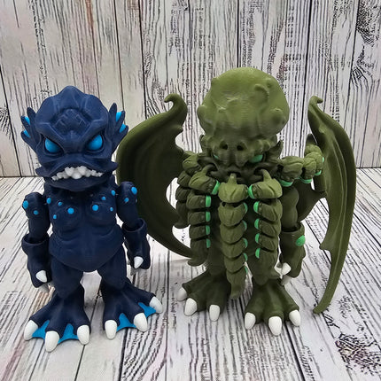 3D Printed Cthulhu and Sea Monster