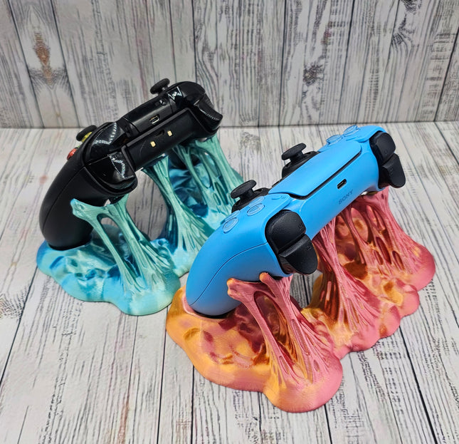 "Sticky" Video Game Controller Holder/Display