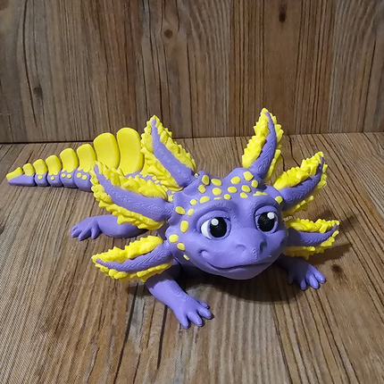 Articulated Axolotl, 3D Printed