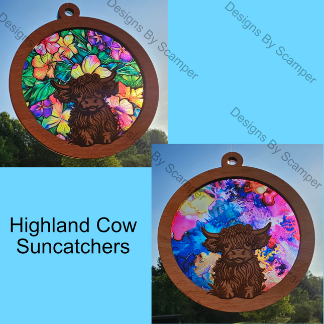 Highland Cow Acrylic Suncatcher