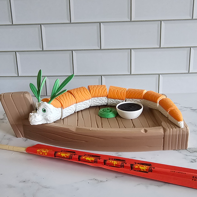 3D Printed Flexible Sushi Dragon