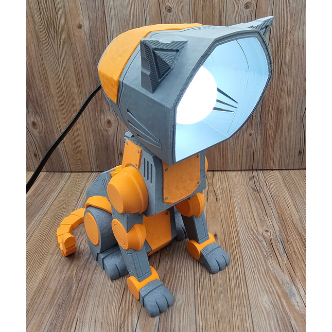 Mecha Cat Lamp, 3D Printed