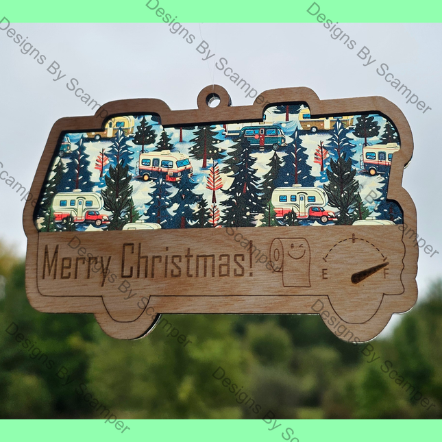 Christmas Camper Suncatcher