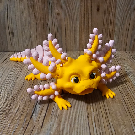 Articulated Axolotl, 3D Printed