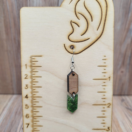 Wood/Acrylic Dangle Earrings