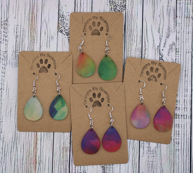 Teardrop Earrings in Assorted Colors