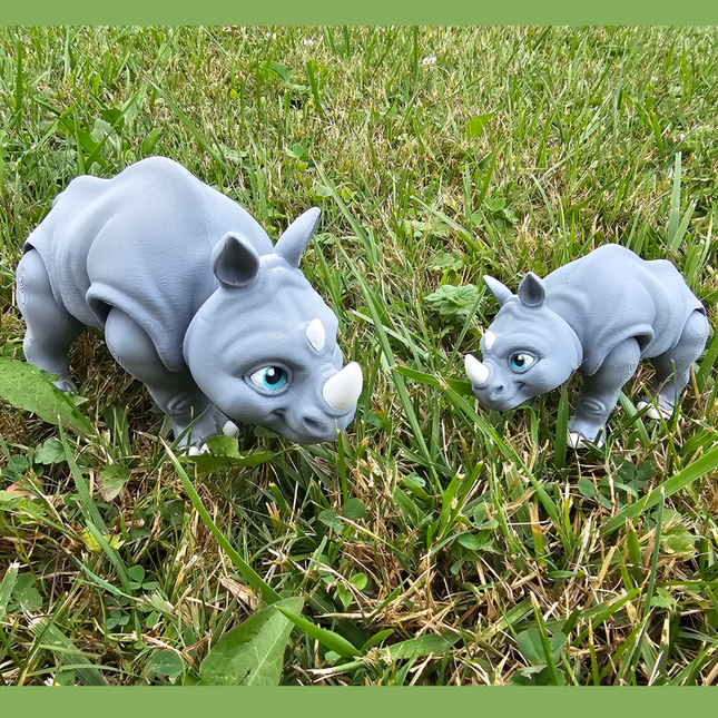 Articulated 3D Printed Rhinos