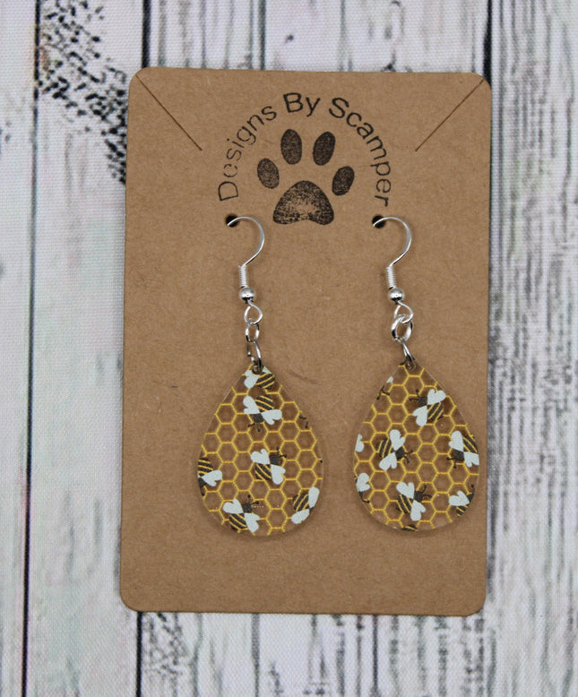 Honeycomb Teardrop Earrings