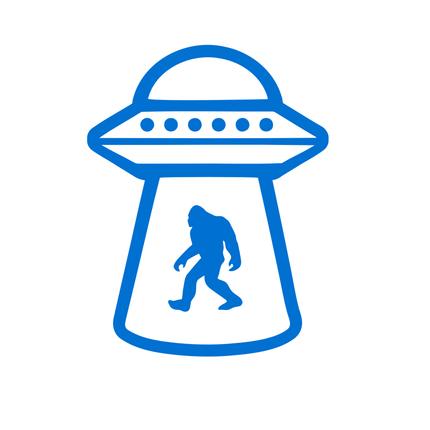 Bigfoot UFO Vinyl Car Decal (4 color options)