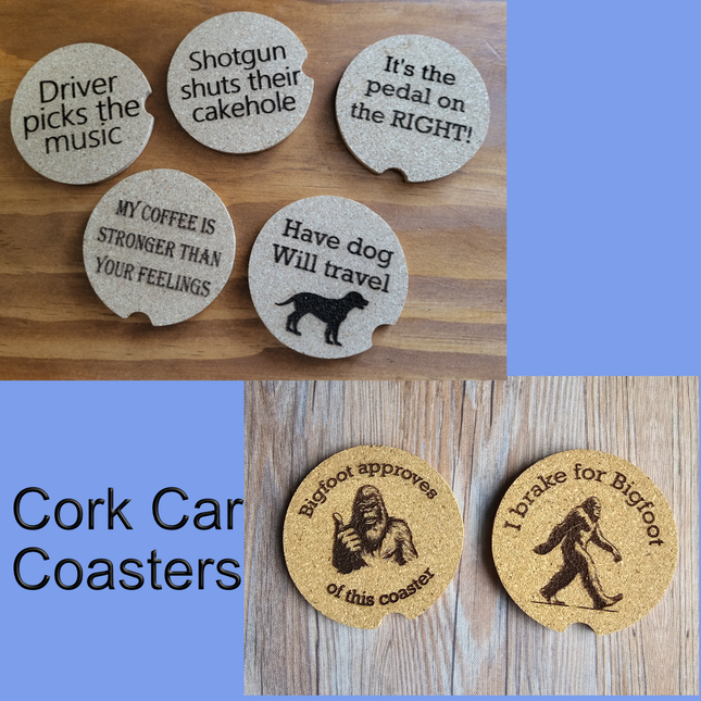 Cork Car Coasters