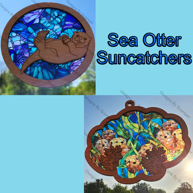 Acrylic Suncatchers - Sea Otter Collection