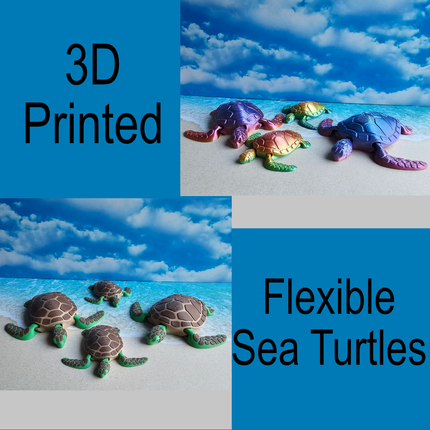 Flexible Sea Turtle, 3D Printed