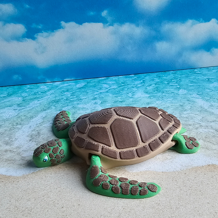 Flexible Sea Turtle, 3D Printed